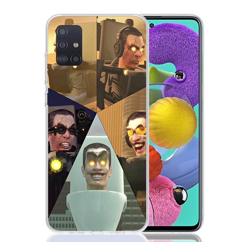 Чехол для мобильного телефона S-Skibidi Toilet для Samsung Galaxy A52 A32 A22 A12 A02S A50S A30S A51 A31 AA71 Note 20 Ultra 10 S10 Plus