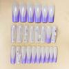 Nail Patch Purple French Flash Diamond Sun Butterfly Fake Nails Wear Nail Special Nail Pad Nails