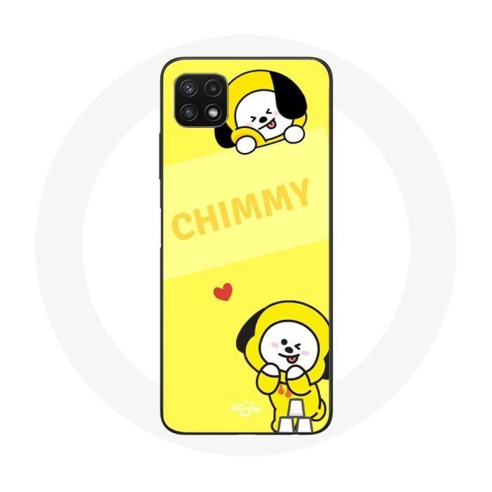 Coque pour Samsung Galaxy A22 5G BTS Bangtan BT21 Chimmy Jimin Fond Jaune
