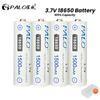 PALO 4-12pcs 3.7V 1500mAh 18650 Li-ion Battery 18650 Lithium Rechargeable Battery Pointed Head For Flashlight Torch