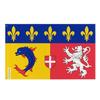 Drapeau - Rhône-Alpes - 96 X 144 Cm - Polyester - Impression Recto/verso - Œillets En Fer