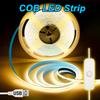 Светодиодная лента USB 5 В, сверхяркая COB LED лента, гибкая лента-лента для шкафов, спален, кухни, домашнего декора