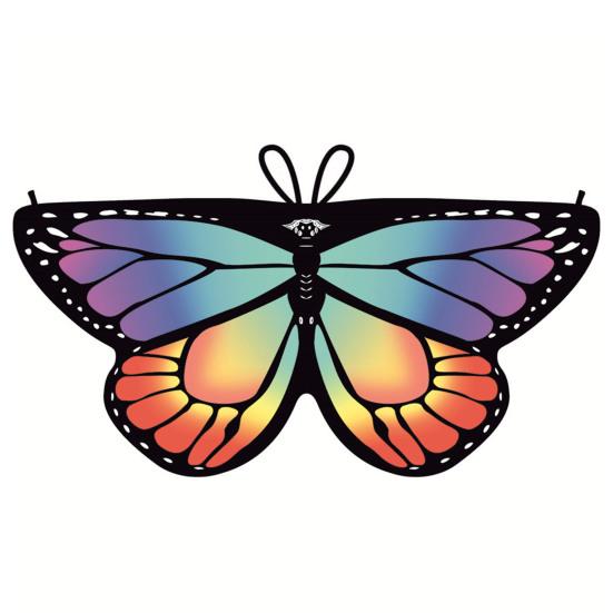Halloween Cape Realistic Looking Vibrant Color Breathable Ultra-Light Easy-wearing Dress Up Chiffon Halloween Butterfly Wings Toddler Cosplay Costume