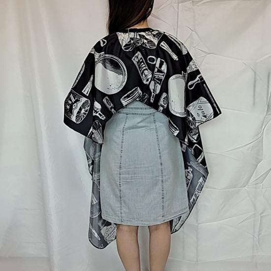 Salon Barber Cape Vintage Breathable Non-Sticky Cape Hair Fabric Professional Dustproof Anti-stick Hair Cutting Salon