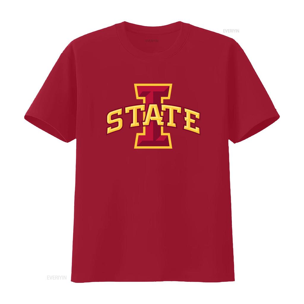 Iowa STATE Футболка Softstyle Одежда для колледжа Школьный дух Фан Стильный дизайн винтажный Стиранный топ Для повседневной носки с принтом