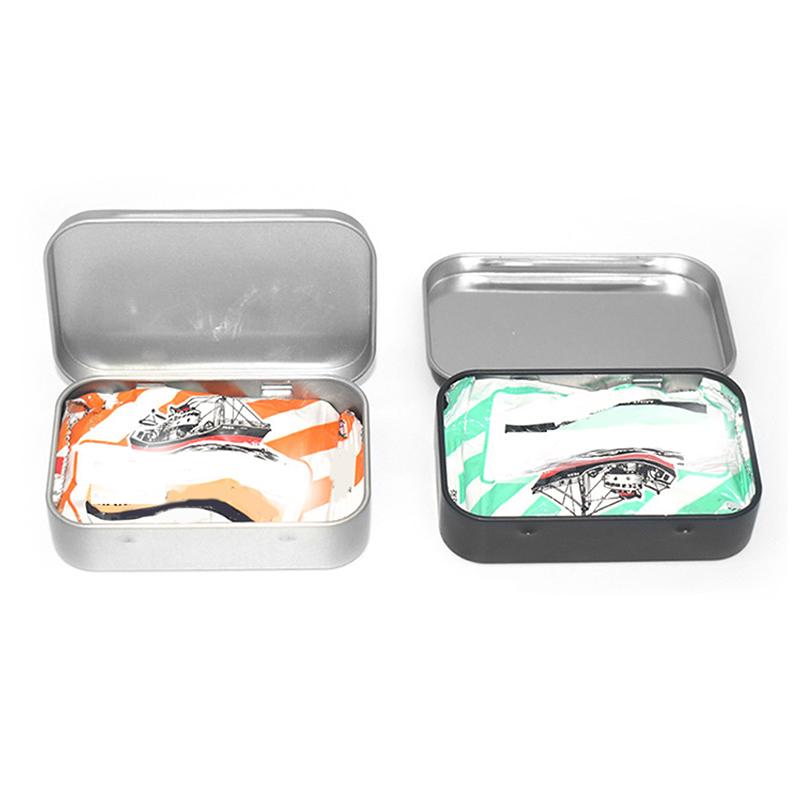 1 шт., аксессуары для самостоятельного изготовления, металлическая жестяная серебряная черная откидная коробка для хранения инструментов, денег, монет, конфет, ключей, визиток, ящик для хранения