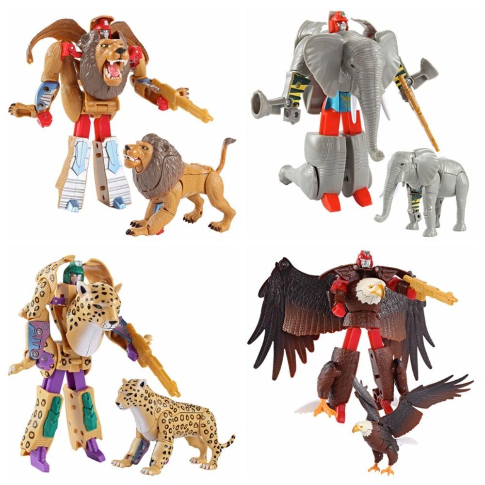 Лев Слон Деформация Фигурка Действия Тигр Орел Модель Трансформация Игрушка Детские Подарки