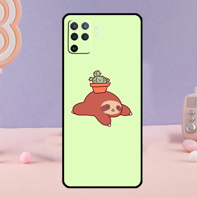 Cacti Sloths Phone Case For Oppo A38 A18 A58 A78 A98 A79 A40 A60 A80 A16 A76 A96 A15 A74 A94 A54 A77 A17