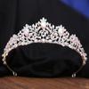 Bridal Crown Colorful Rhinestone Headband Baroque Alloy Crown Wedding Dress Accessories Hair Accessories