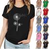 Women's Casual Printed T-Shirt Round Neck Pullover Short Sleeve Top