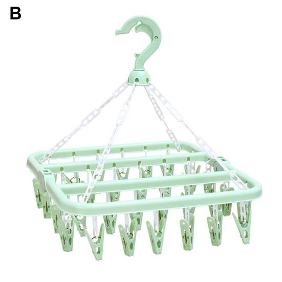8/32Clamps Useful Multi-use Clothes Hanger Sock Racks Strong Load-bearing Long Lifespan Clothes Hangers
