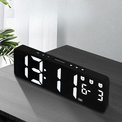 Новые светодиодные цифровые часы с большим экраном, настенные часы для гостиной, светящиеся, несколько будильников, простые часы