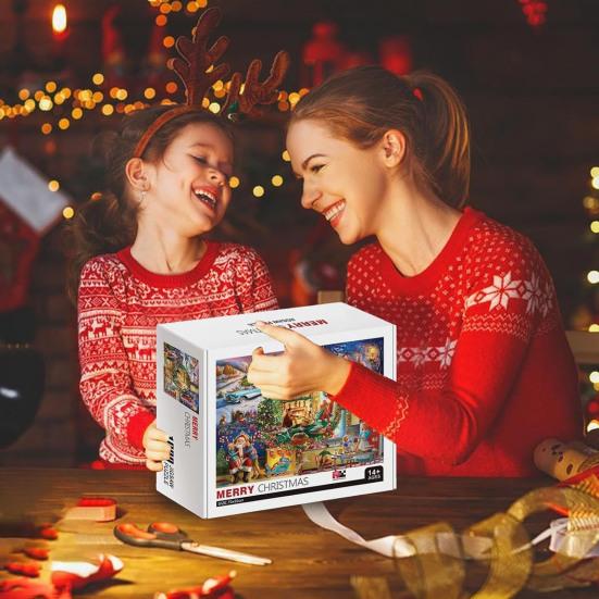1000 шт./набор рождественских пазлов рождественская елка Санта-Клаус головоломка украшение для детей взрослых образовательные