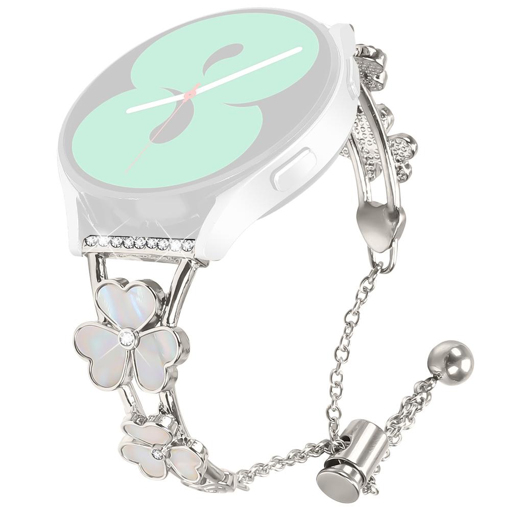 For Coros Pace 2 Watchband Heart Clover Decor Zinc Alloy Metal Strap