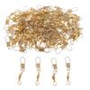 Copper Head Space Bean Octagon Ring Shank Clip Connectors Fishing Line Sinker Fishing Swivels Hook