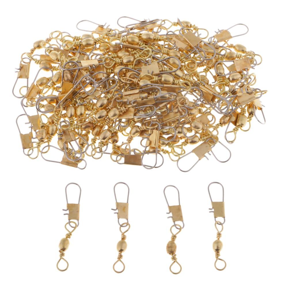 Copper Head Space Bean Octagon Ring Shank Clip Connectors Fishing Line Sinker Fishing Swivels Hook