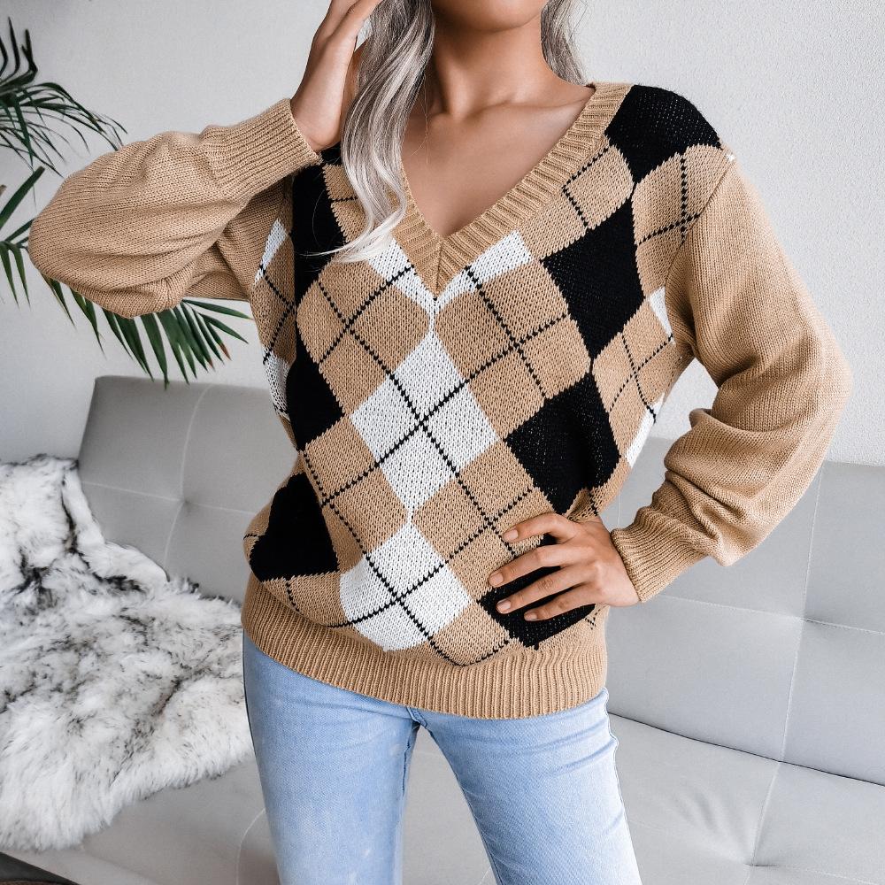 BITCED European and American Autumn and Winter New College Style Diamond Casual Jumper Women's Clothing