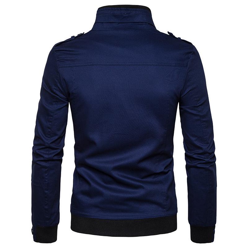 Spring and Autumn Men's Stand Collar Cotton Washed Jacket Air Force One Large Size Flight Jacket for Men