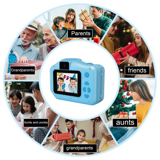 Детская камера с печатью Цифровая игрушка Зеркальная камера HD-совместимая Пиксель с двойными камерами Режим селфи