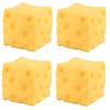 Squishy Square Cheese Squeeze Toys Slow Rebound Push Stress Relief Sensory Toy Soft Butter Cheese Fidget Toy For Christmas Gifts