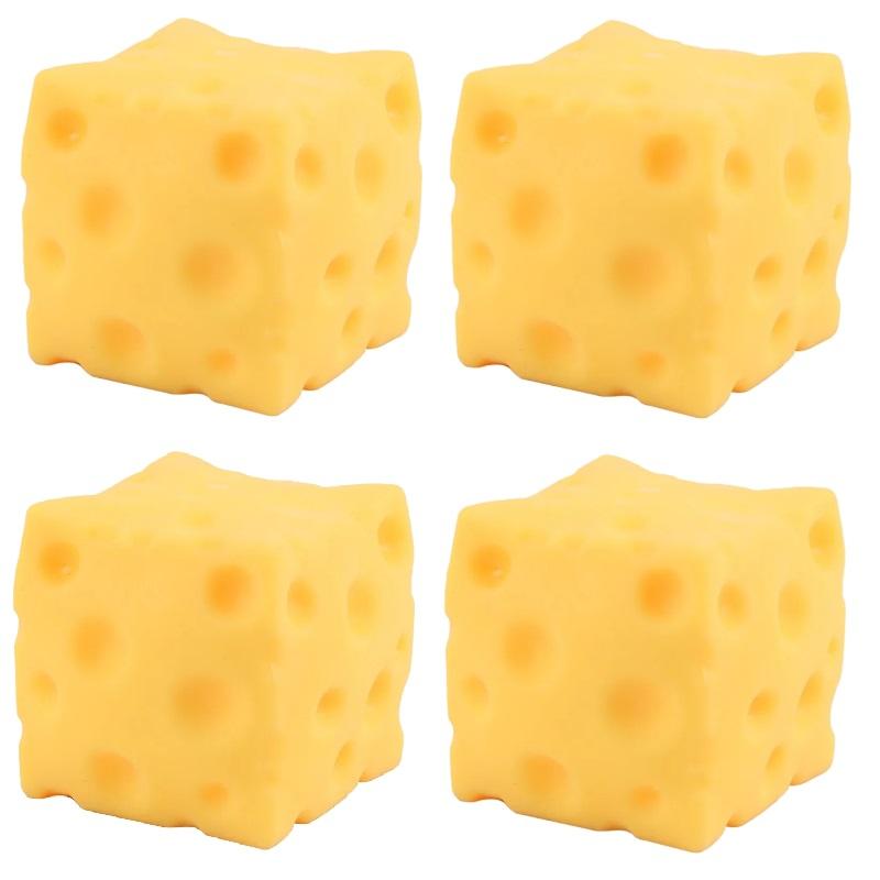 Squishy Square Cheese Squeeze Toys Slow Rebound Push Stress Relief Sensory Toy Soft Butter Cheese Fidget Toy For Christmas Gifts