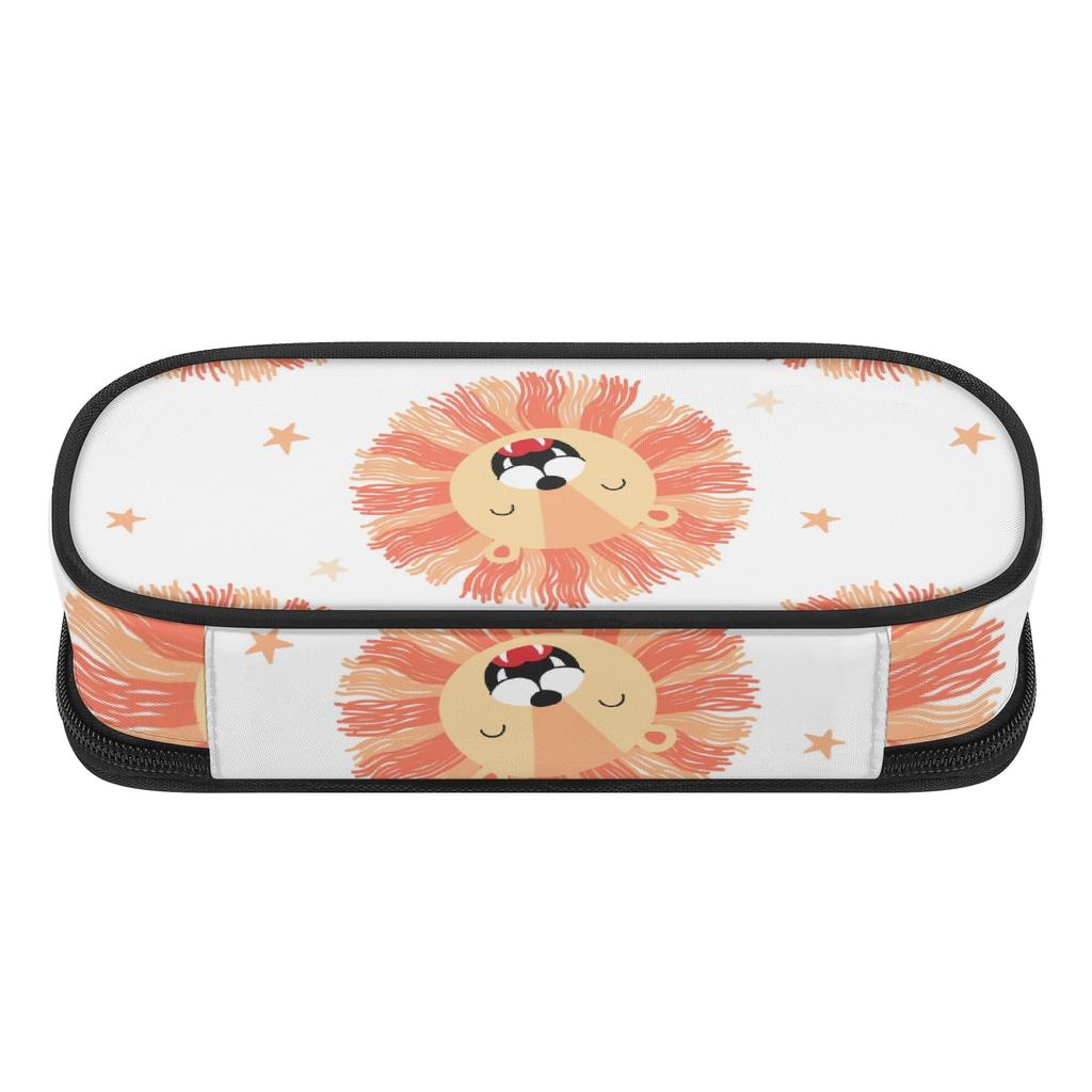 Pencil Pouch Neat Design Strong Polyester Fabric Smooth Zipper with Mesh Pocket Removable Divider and Pen Slots for Boys Girls