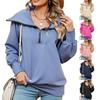 Womens Autumn Fleece Warm Lapel Top Tunic Top Cardigan Ladies Pocket Jacket