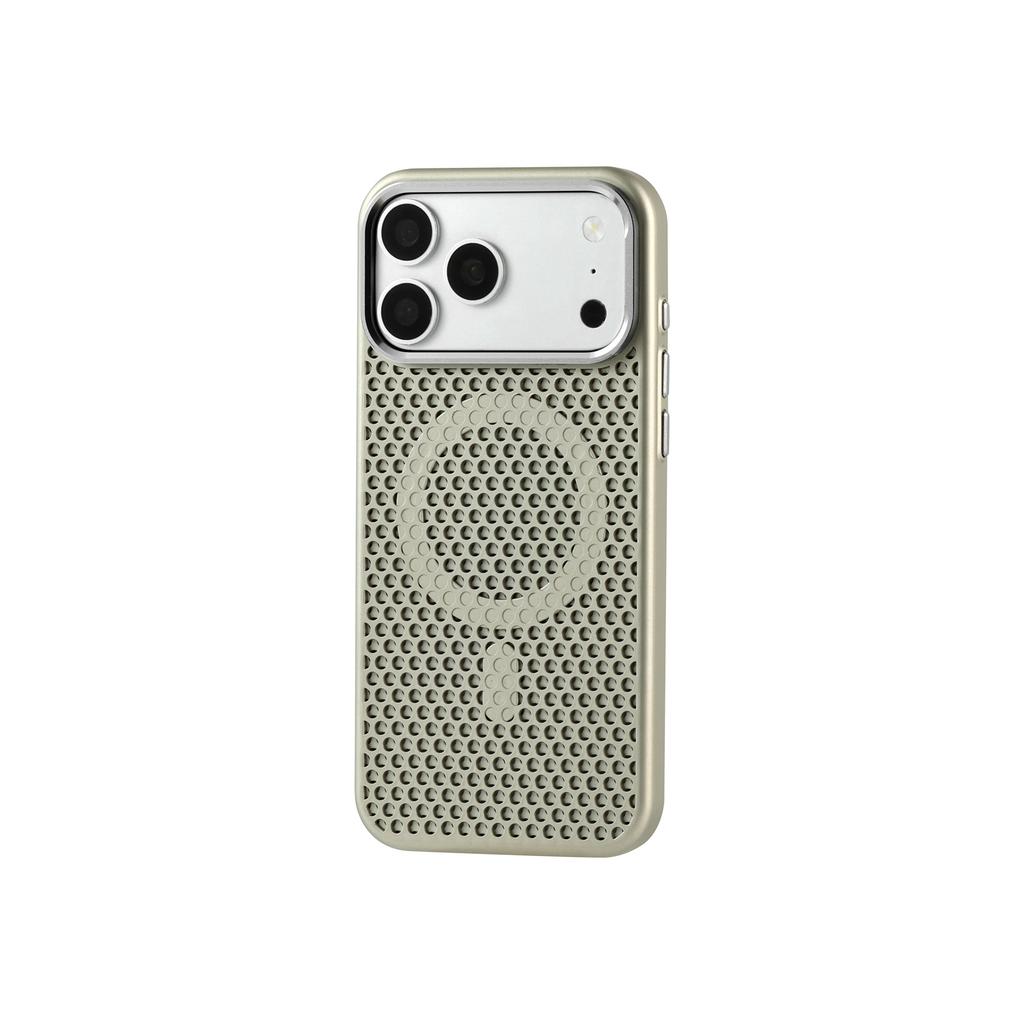 Дышащая сотовая сетка для чехла Magsafe для iPhone 17 Air 16 15 14 13 12 Pro Max Plus, сплав, магнитная, жесткая задняя крышка из ПК