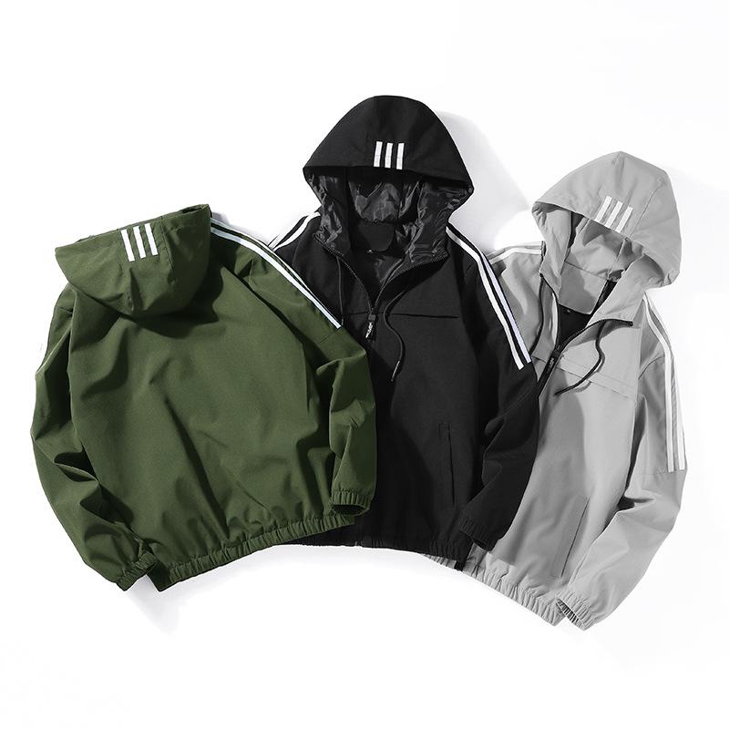 Куртка на молнии с капюшоном Бейсбольный плащ Мужская одежда