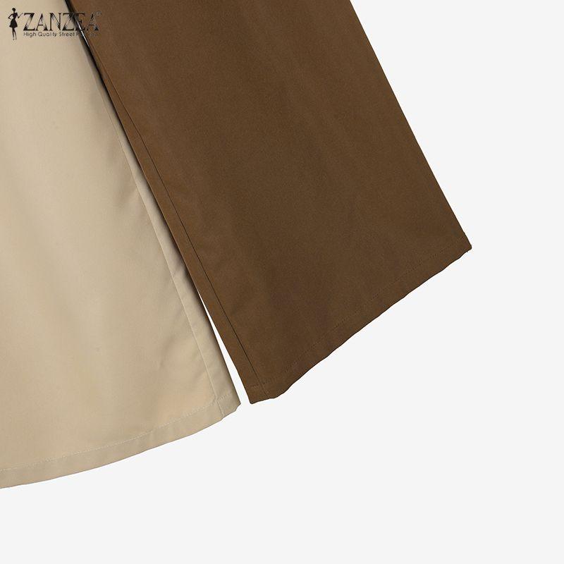 ZANZEA Женские костюмы-двойки: блейзер с длинным рукавом и брюки