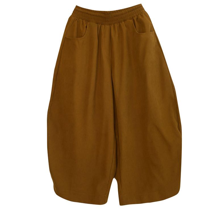 Женская одежда больших размеров для толстых сестер, весна 2024, новые брюки-бананы, свободные брюки-харланы с девятью точками для папы