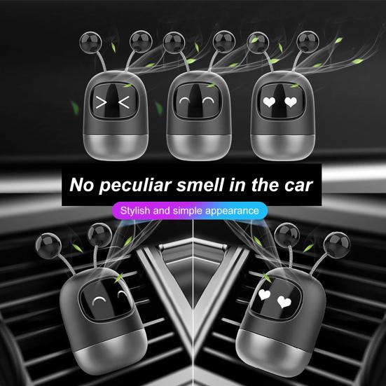 Car Air Freshener Robot Aromatherapy Silicone Air Vent Clip Perfume Fragrance Vehicles Cars Decoration