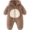 Детский теплый флисовый комбинезон-слип Minibala Коралловый