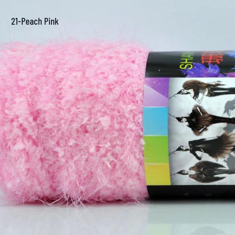 Пряжа из норки Phoenix Coral - Искусственный мех с длинным ворсом