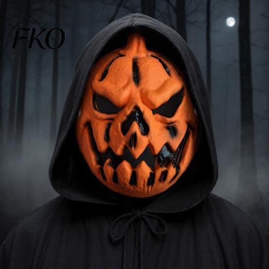 Easy Breathing Cosplay Mask Halloween Pumpkin Mask, 3D Spooky Jack O Lantern for Party, Lightweight Non Stuffy Breathable Scary Face Adults