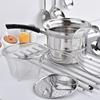 Home with Handle Kitchen Foldable Stainless Steel Filter Cooking Tools Food Colander Frying Basket