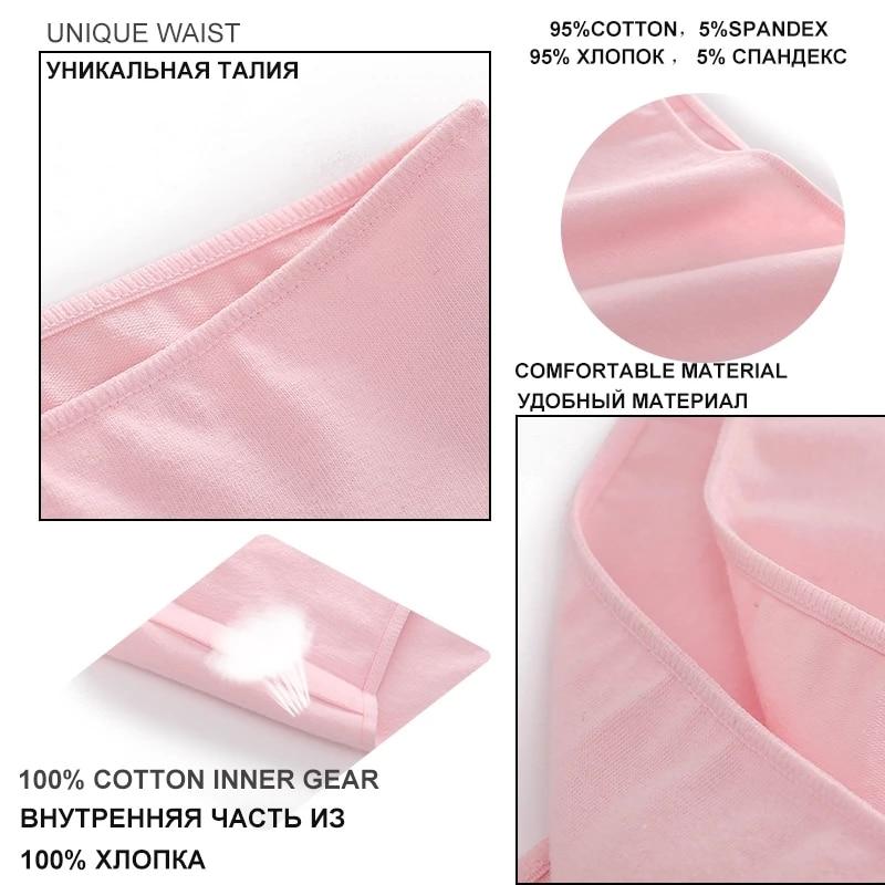 FINETOO Low Waist Cotton Panties Sexy Female Underpants Solid Breathable Comfortable Women Underwear Ladies Pantys Lingerie M-XXL