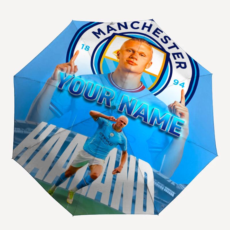 Personalized Name Haaland Print Umbrella, UV Shielding. It Has Eight Sturdy Ribs for Outdoor Use And Perfect As a Holiday Gift