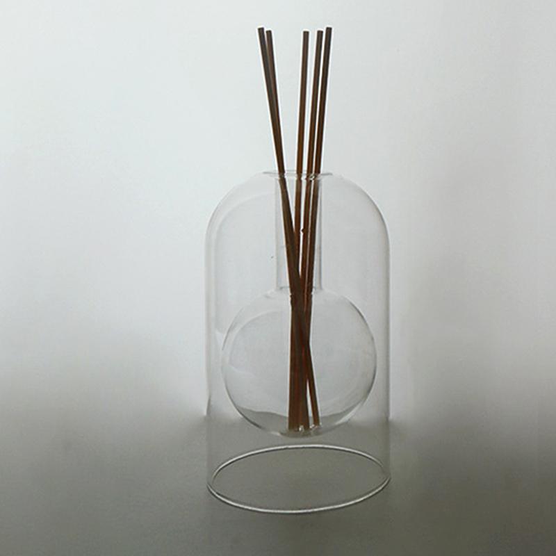 Красочная двухслойная бутылка для ароматерапии с 10 деревянными прямыми ручками для ароматерапии