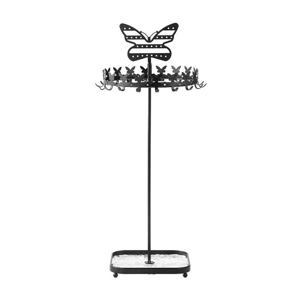 Metal Butterfly Jewellery Holder Display Stand with Tray Hanging Organizer Tower Rack Storage for Necklace Earrings