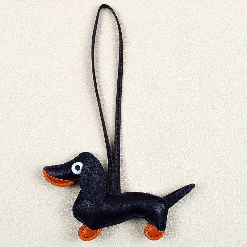 Dachshund Pendant Bag Charms: Cute, Versatile PU Puppy Keychain Accessory