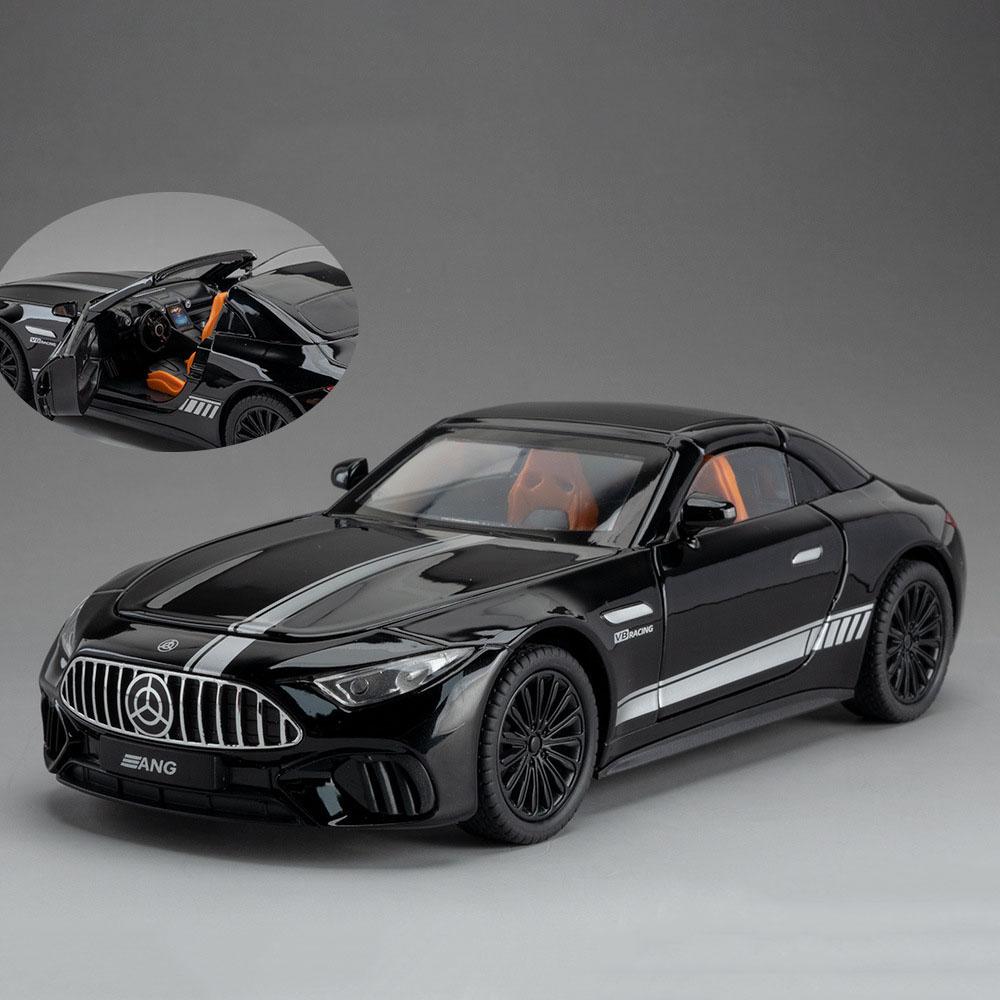 1:Масштаб 22 Модель Sl63 G800 Миниатюрная машинка Игрушки Литой сплав Транспортные средства Управление передними колесами Звук Свет Модели с оттягиванием назад Подарок для взрослых