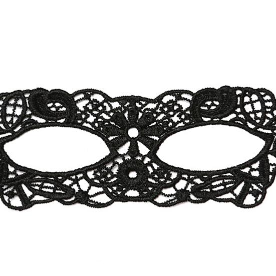 Черная кружевная маска Сексуальная полая маска на половину лица Дышащая маска для вечеринки Венецианская