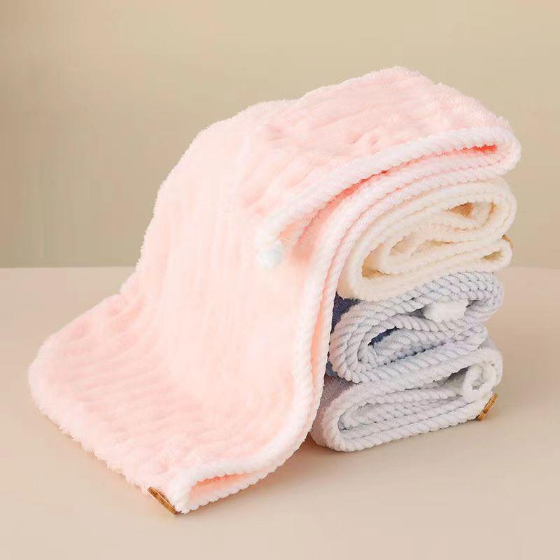 Шапочка для волос с волнистым узором, полотенце, утолщенная, мягкая, с сильным впитыванием воды, милая, быстросохнущая повязка на голову