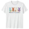Hello Easter Unisexs TShirt Groovy Bunny Retro Seasonal Holiday