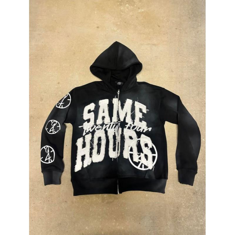 Mens Oversized Hooded Sweatshirt With Letter Print Streetwear Style Winter