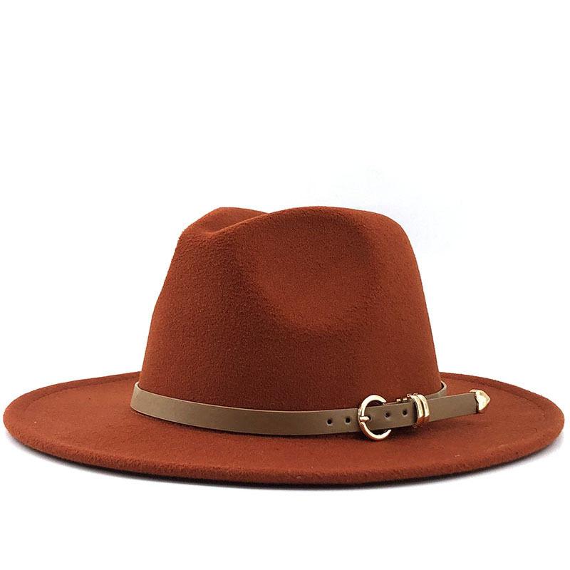 New Men Women Flat Brim Panama Style Wool Felt Jazz Fedora Hat Cap Gentleman Europe Formal Hat White Floppy Trilby Party Hat