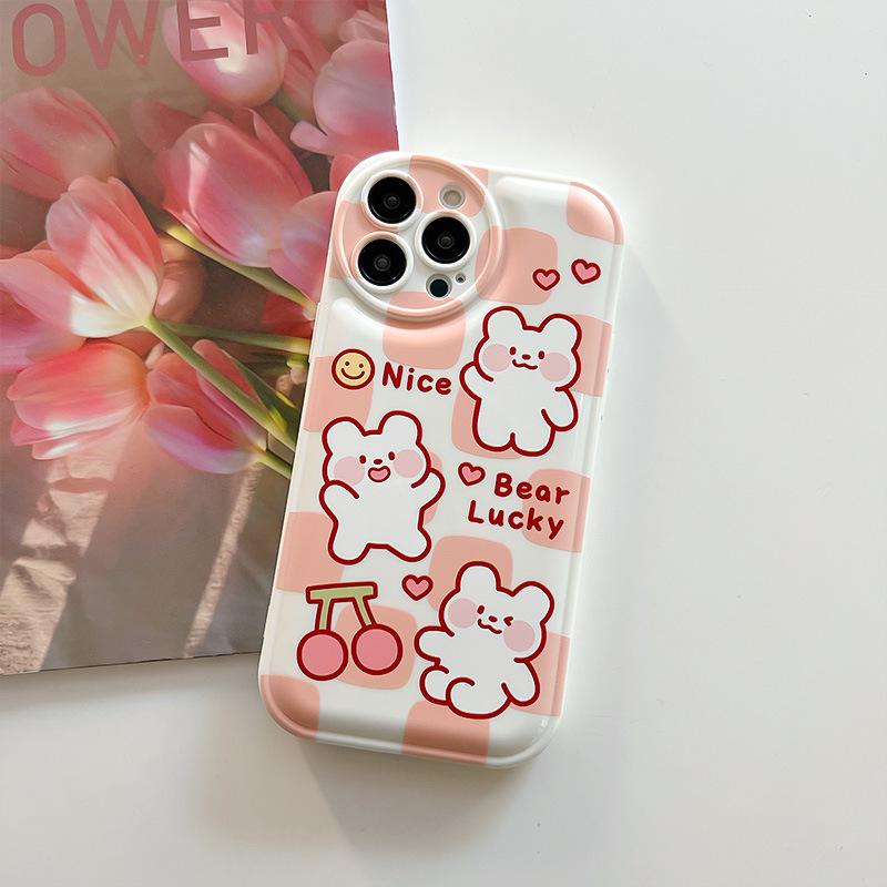 Силиконовый чехол Zhitai с мультяшным рисунком на воздушной подушке для iPhone 15/14Pro/13Pro/XS/XR