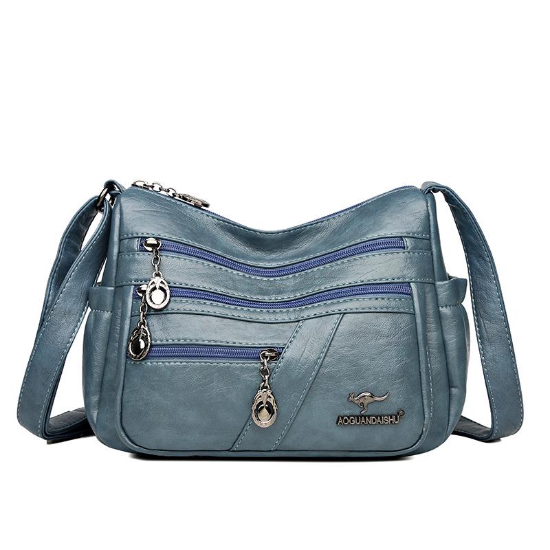 2025 Сумка из мягкой кожи для женщин - Стильная, простая сумка кроссбоди и на плечо для женщин среднего возраста