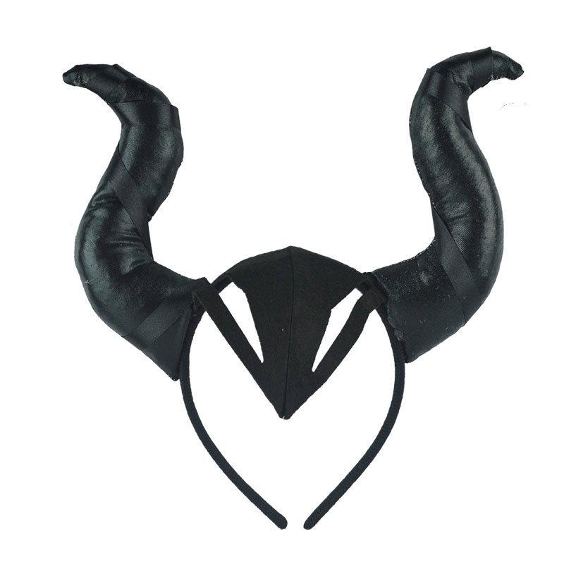 Black Unicorn Wings & Devil Horn Headband for Carnival Dance Party
